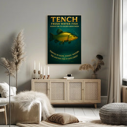 Tench The Golden-Green Freshwater Fish Poster