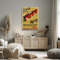 Women Empowerment WWII Patriotic Propaganda Poster