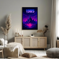 1985 Neon Synthwave Futuristic Sci-Fi Poster