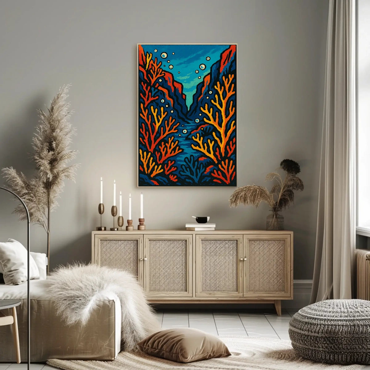 Vibrant Underwater Landscape Poster