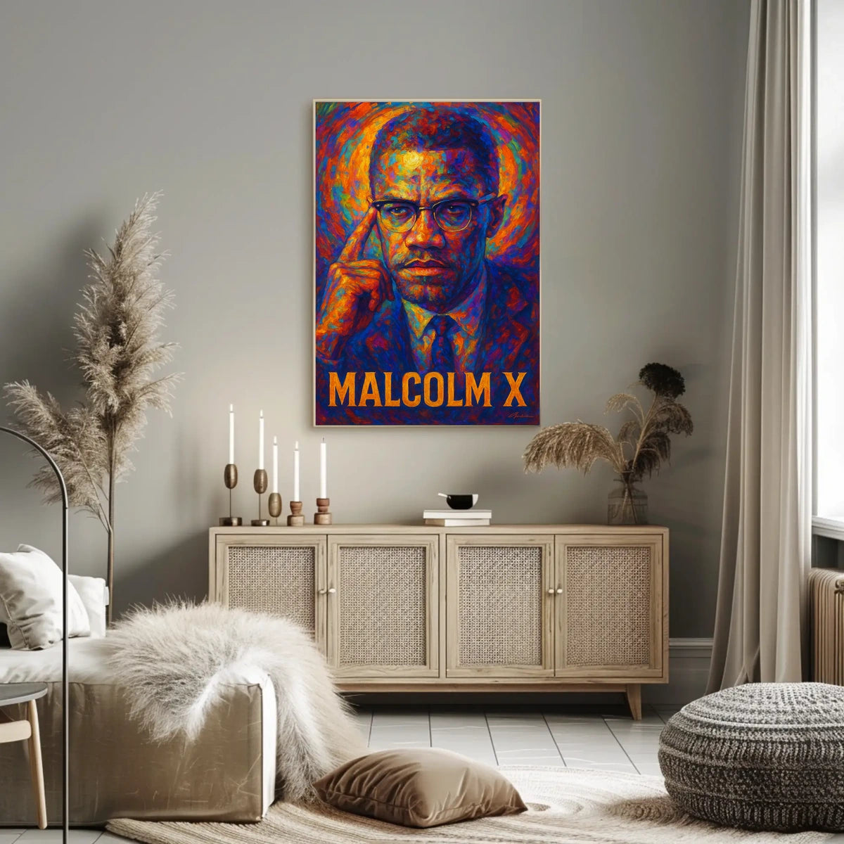 Malcolm X Iconic Leader Poster