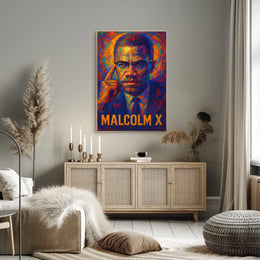 Malcolm X Iconic Leader Poster