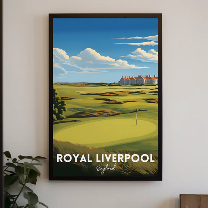 Royal Liverpool Golf Course Travel Poster