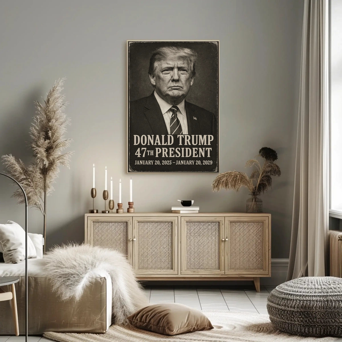 Donald Trump 47th President Patriotic Wall Poster