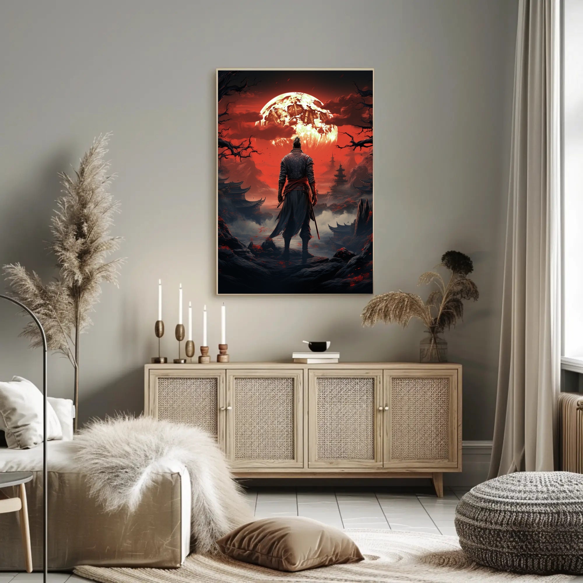 Warrior Under The Blood Moon Poster