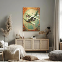 Vintage Aircraft Illustration Poster