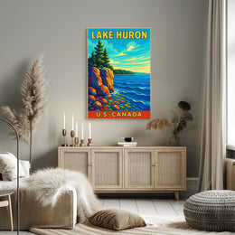 Lake Huron Travel Poster