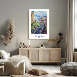 Las Vegas Skyline Poster PosterGoat