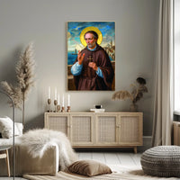Saintly Portrait by the Sea Poster