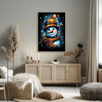 Colorful Snowman Art Print: Abstract, Artistic, or Pop Culture Poster