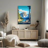 Rocky Mountain Scenic Poster National Park Print