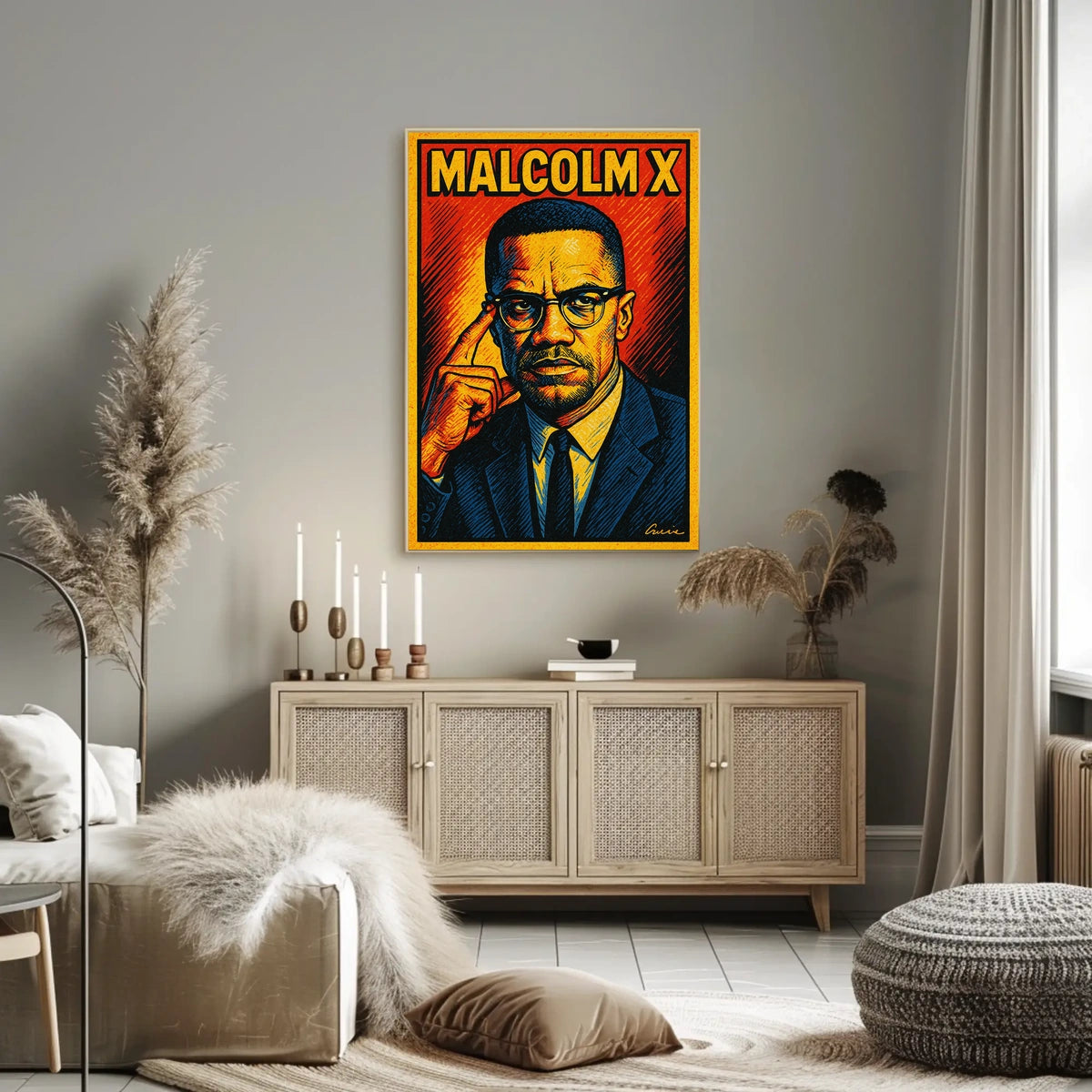 Malcolm X Iconic Leader Poster