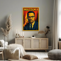 Malcolm X Iconic Leader Poster