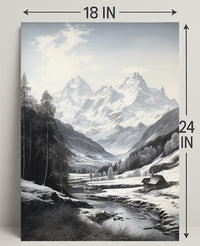 Serene Mountain Landscape Poster