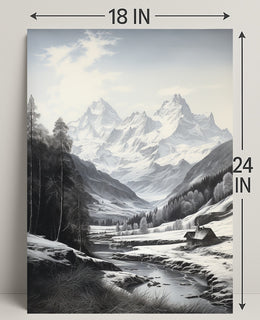 Serene Mountain Landscape Poster