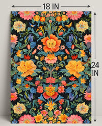 Vibrant Floral Tapestry William Morris Art Poster