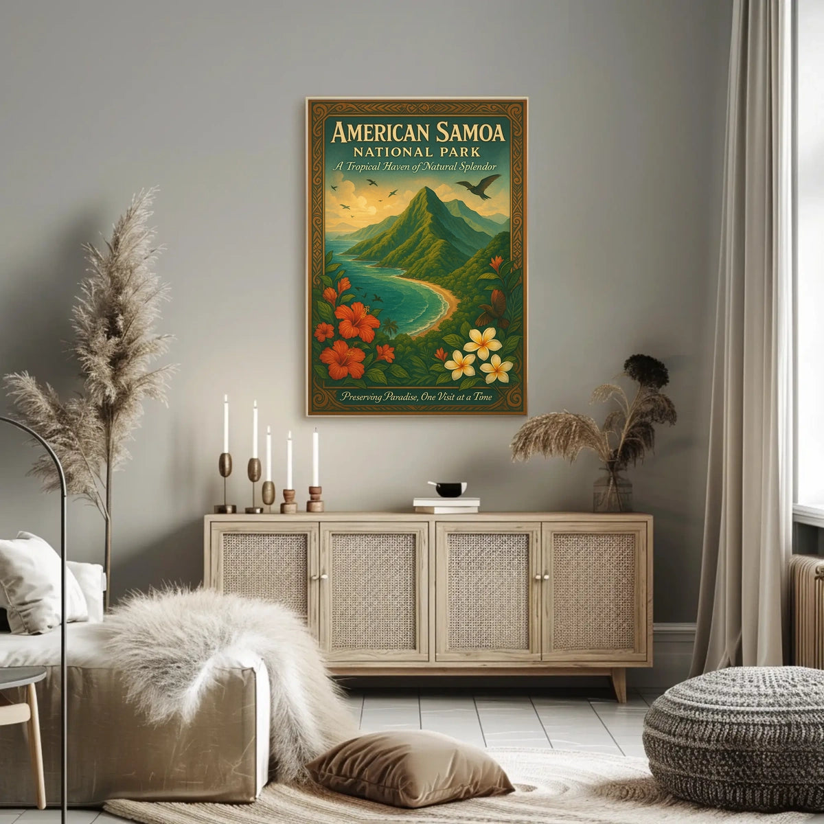American Samoa National Park Scenic Art Poster