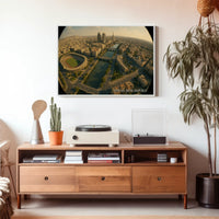 Syrian Arab Republic Aerial Cityscape Poster