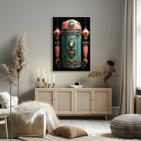 Steampunk Robot Design Poster