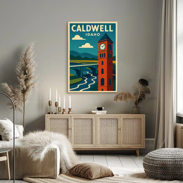 Caldwell Idaho Scenic Travel Landscape Photography Realism Timeless Home Decor Poster