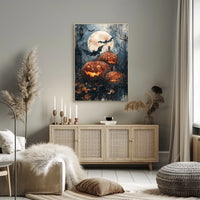 Halloween Moonlit Jack-O’-Lantern Scene Cultural or Heritage Poster