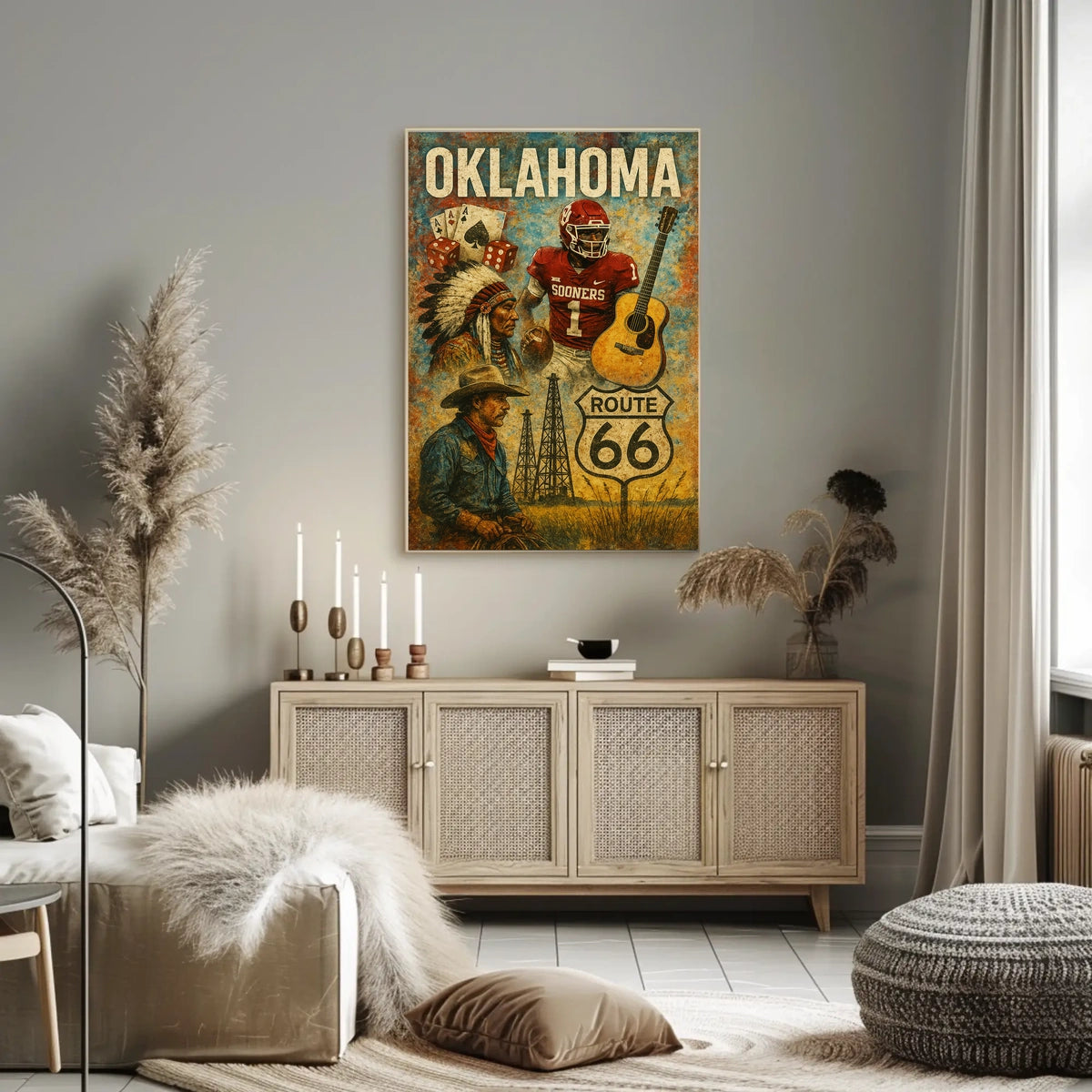 Oklahoma Heritage Collage Poster