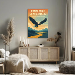 Explore America Discover The Land Of Poster