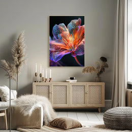 Vibrant Floral Illumination Poster PosterGoat