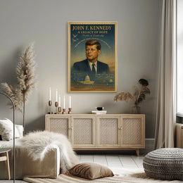 John F. Kennedy Legacy Vintage Patriotic Poster Print