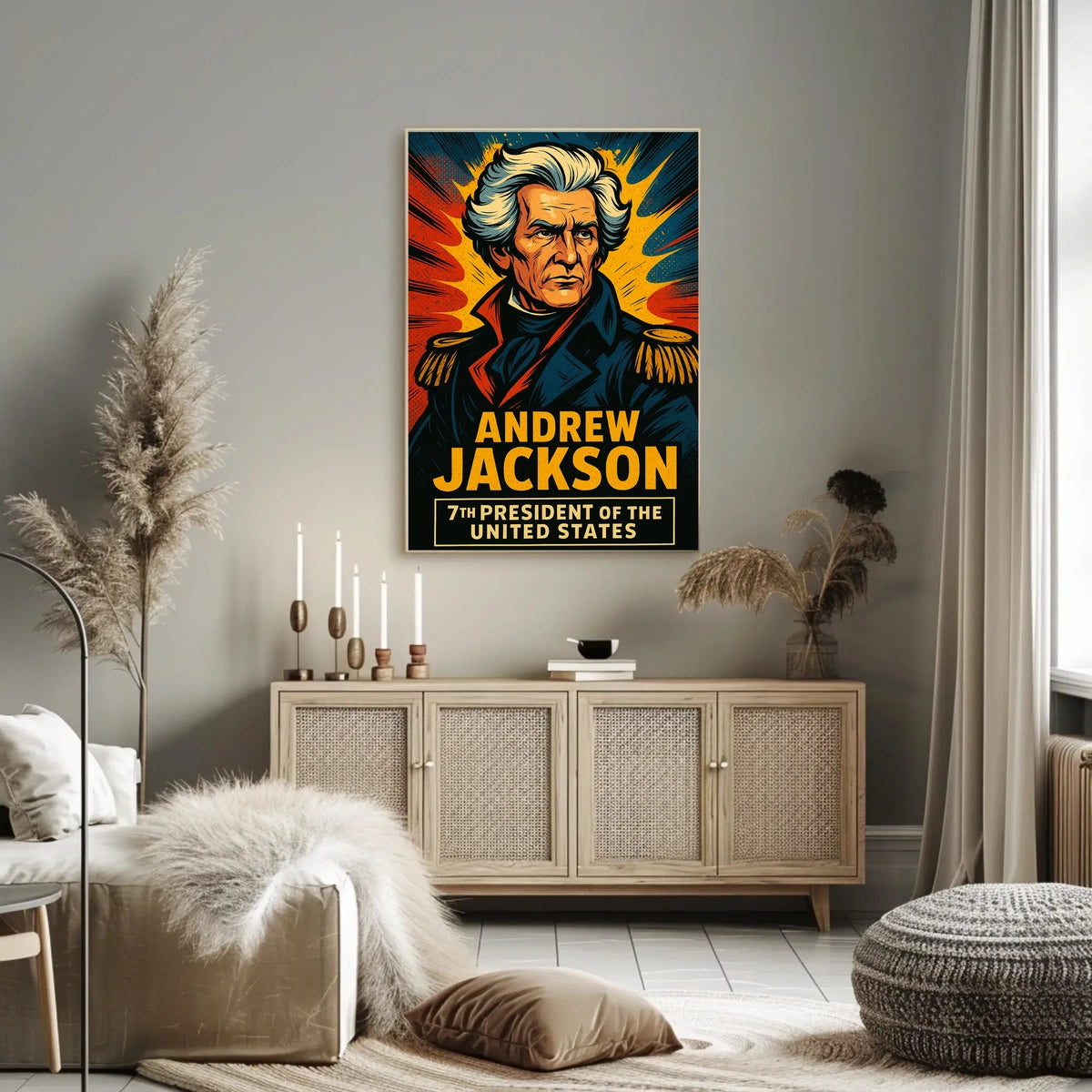 Andrew Jackson Seventh President Poster Wall Art 18x24