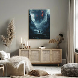 Aurora Borealis Lighthouse Dreamscape Night Sky Poster PosterGoat