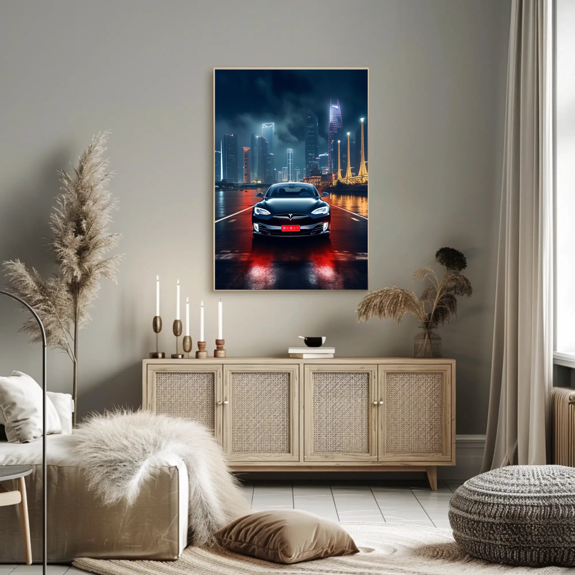 Electric Elegance In The City Poster