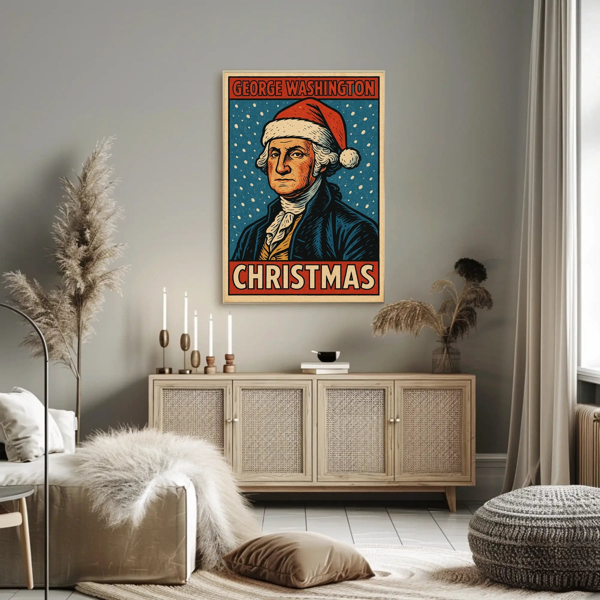 George Washington Christmas Poster