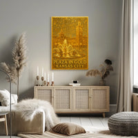 Plaza In Gold Kansas City Poster