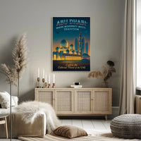 Abu Dhabi Modernity Meets Tradition Travel Poster
