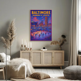Baltimore Harbor Of Lights Poster