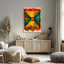 Vibrant Abstract Flag Modern Art Poster