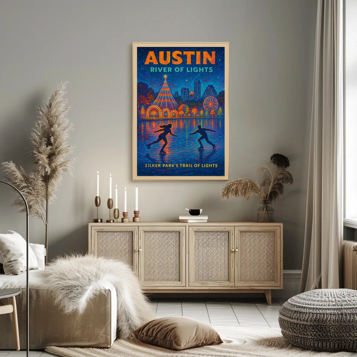 Austin River Of Lights Poster