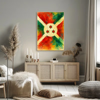 Vibrant Abstract Flag Abstract Poster