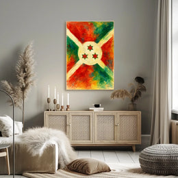 Vibrant Abstract Flag Abstract Poster