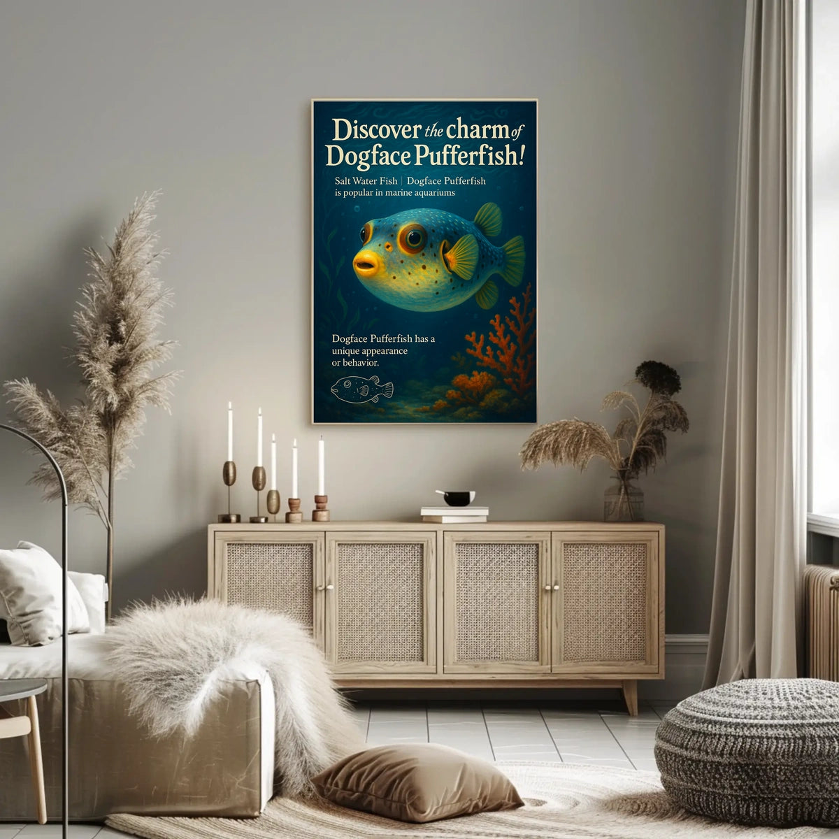 Discover The Charm Of Dogface Pufferfish Poster