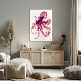 The Graceful Octopus Art Print Poster for Home Decor PosterGoat