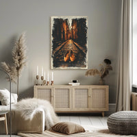 Serene European Street Ballet Flats Art Poster