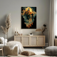 Enchanted Castle Under The Moon Poster