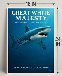 Great White Majesty Poster PosterGoat