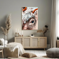 Winter Serenity: Photorealistic Reindeer in Snowy Landscape