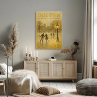 Boston Snowfall On The Common Poster