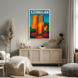 Azerbaijan Iconic Landmark Poster