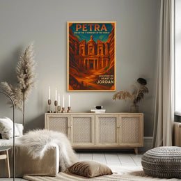 Petra One of the 7 Wonders of the World Poster