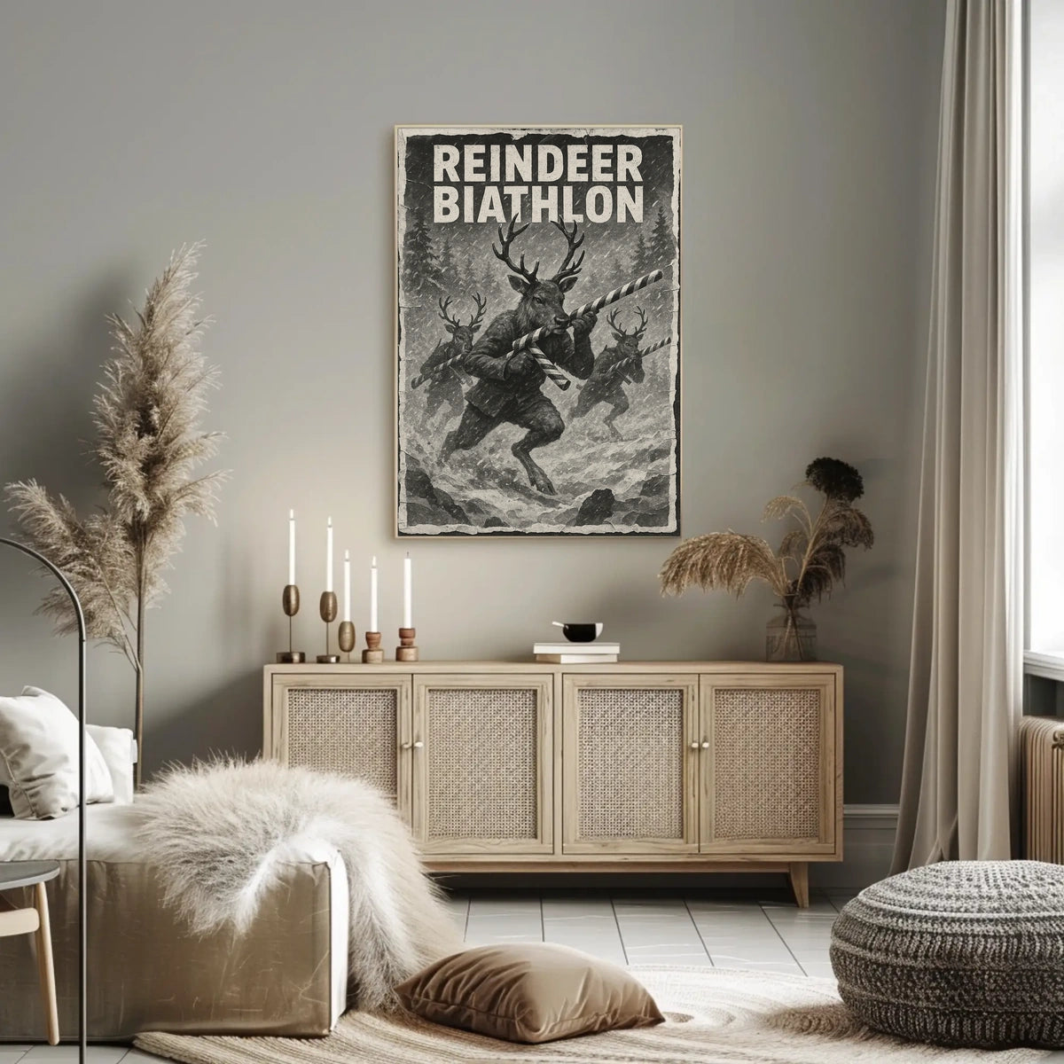Reindeer Biathlon Poster